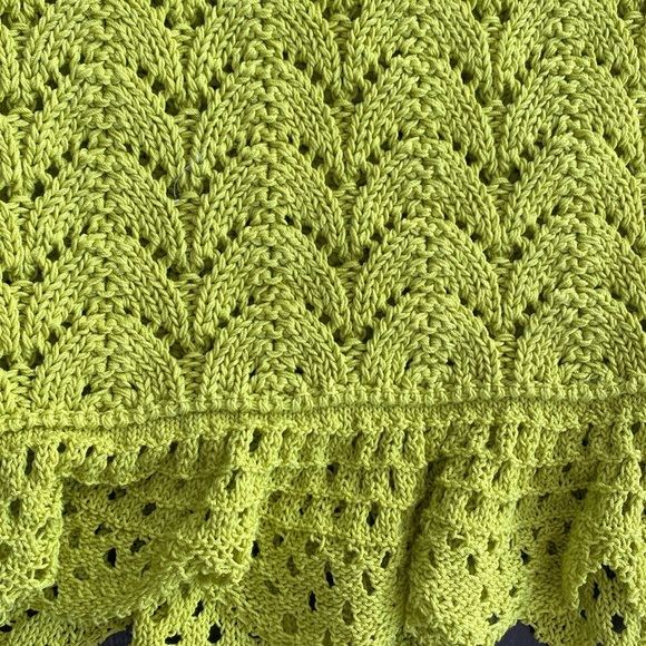 Frill Detail Long Sleeve Crochet Effect Dress" by JW Anderson - Picture 4 of 5